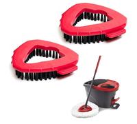 Lwtsrp 2pcs Cabezal de Cepillo para Fregona Vileda, Cabezal de Cepillo Multifunción, Cabezal de Repuesto Triangular de Cerdas Duras para Fregona Vileda Turbo para Baño y Cocina