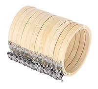 Lwuey 12 Piezas Bastidores para Bordar - 9 cm/3.54 Pulgadas Marco de Bordado Hecho a Mano,Bastidor de Madera para Bordar, Marcos de Punto de Cruz Ajustables,para Bordar Coser Tejer o DIY Manualidades