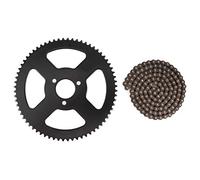 Lwuey Cadena de Transmisión 25H, Piñón Eslabones Motos Rodillos 144 Enlaces Bicicleta Bolsillo Eje Bike Eléctrica Aleación Acero Motocicleta ATV Quad Versión Triciclo Hogar Maquinaria Industrial