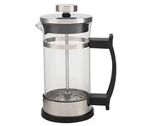 Lwuey Cafetera de Prensa Francesa, Portátil Jarra Filtro 350ml Doble Tetera PP/Vidrio Borosilicato Resistente Calor Apta Lavavajillas Uso Doméstico Camping Aire Libre Carcasa Acero Inoxidable Cocina