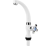 Lwuey Grifo de Fregadero de Cocina ABS Cromado G1/2 Monomando de Agua Fría