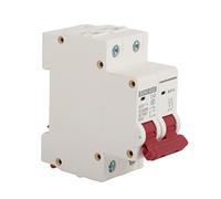 Lwuey Interruptor Automático en Miniatura de DC, Desconexión Montaje Riel Din DZ47-63 C40 2P 500V Mini Fotovoltaico MCB Seguridad Bajo Solares Energía Aislador Eléctrico Adcesorios Protedción Polos