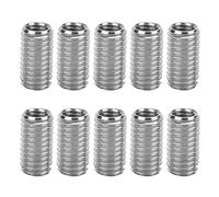 Lwuey Manguito de Reparación Acero Inoxidable, Insertos Tuercas Reductor Rosca Autorroscante Juego Herramienta Conversión Tornill Buje Hembra M6X1,0mm Macho M8X1,25mm Largo 10 Piezas Adaptadores