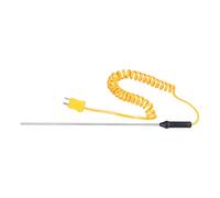 Lwuey Sensores de Temperatura Termopar Tipo K,Sonda Térmica Superficie Acero Resistente al Calor EGT con Mango Aislado Vástago Recto Detector Pruebas Detección Medición Alta Precisión para Industria