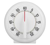 Lwuey Temporizador de Cocina Visual 60 Minutos, Cuadrado Cronómetro Casa Hornear Blanco Mecánico Cuenta Atrás Manual con Alarma Regresiva Silencioso Herramienta Hogar Gestión del Tiempo Niños Adultos