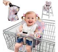 LWWACSS Funda para carrito de compras y protector de asiento de silla alta, ajuste universal para carritos de comestibles, sillas de restaurante, asientos de restaurante y columpios de parque, niña y