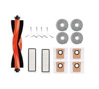 LWWYB Compatible con Xiaomi Robot Aspirador X20+ / X20 Plus Bolsa for Polvo Paño de Fregona Accesorios Cepillo Lateral Principal Filtro HEPA Piezas de Repuesto(16PCS-01)