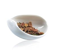 LWXLJMJZC-Recipiente de té Cha He de porcelana blanca de 11x4CM, bandeja de pesaje de granos de café, presentación de té de hojas sueltas, accesorio de té, cuchara de té