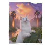 LWXWHR Manta Polar Angora Turco, Suave Y Cálida Manta Río Tropical para Sofá Y Oficina Regalo Diferente para Hombre Y Mujer 60x80inch(150x200cm)