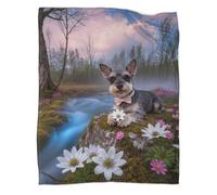 LWXWHR Manta Polar Schnauzer Miniatura, Muy Suave Y Acolchada Manta Musgo para Sofá, Cama Y Viajes Regalo Diferente para Adultos, Niños Y Niñas, 80x90inch(200x230cm)