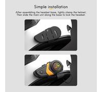 LX3 Casco Auricular 1200MAH Motocicleta BT5.0 InaláMbrico Manos Libres Llamada EstéReo Antiinterferencia Auricular Impermeable-B