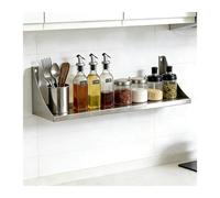 LXBAMKEA 1/2 / 3 Niveles Estantes De Acero Inoxidable, Montaje En Pared Uso Comercial Estantes Flotantes, Cocina Garaje Restaurante Baño Exhibición Estantería De Almacenamiento(80x30cm)