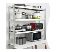 LXBAMKEA Estante De Acero Inoxidable De 1/2/3 Niveles, Estante Superior De Acero Inoxidable para Mesas Preparación Cocina, Mesa Comercial Ajustable para Restaurantes Bares Garajes(80x30x100cm)