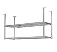 LXBAMKEA Estantería Colgante Flotante, De 1 O 2 Niveles Soporte De Techo De Acero Inoxidable, Restaurantes, Bares Y Cocinas Expositor Y Almacenamiento De Utensilios De Cocina(150x40x120cm(A))