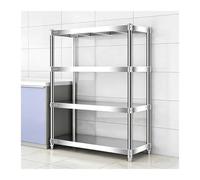 LXBAMKEA Estantería De Almacenamiento, De 3 O 4 Niveles De Acero Inoxidable, Capacidad Total Estante Organizador para: Baño Cocina Banco Trabajo Garaje Balcón, Estantes Ajustables(100x50x120cm)