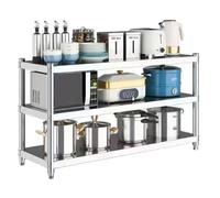 LXBAMKEA Estanterías De Acero Inoxidable, Ajustables De 3 Niveles Estanterías De Almacenamiento, para El Hogar Cocina Garaje Oficina Restaurante Almacén Estanterías De Pie(90x45x80cm)