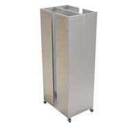 LXBAMKEA Organizador De Perchas Apilador, Tienda De Ropa Armario Lavandería Tienda Minorista Perchas para Pantalones Estantes De Almacenamiento con Ruedas(Silver,45x35x100cm)