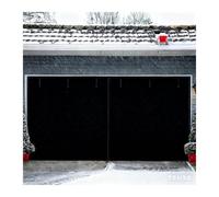 LXBAMKEA Puerta De Garaje Aislamiento Kit, Magnético Térmico Cortina Aislante Insonorizante Opaca Privacidad Cubierta para Puerta, Patio Cocina Algodón Puertas Mosquitera(Black,(W x H) 7x8 FT)