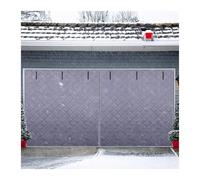 LXBAMKEA Puerta De Garaje Aislamiento Kit, Magnético Térmico Cortina Aislante Insonorizante Opaca Privacidad Cubierta para Puerta, Patio Cocina Algodón Puertas Mosquitera(Gray,(W x H) 9x5 FT)