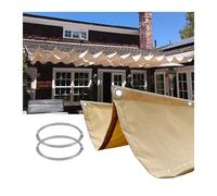LXBAMKEA Retráctil Ola Velas De Sombra, Impermeable Protección Solar Y UV Toldo, Exterior Pérgola Dosel Cubierta De Sombra para Jardín Solarium Patio Jardín Terraza con Kit De Montaje