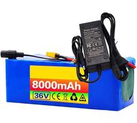LXBche Paquete De Batería De Iones De Litio para 36V 8Ah 10P3S, Placa De Protección BMS,Material De PVC Impermeable,para Motor 200W-800W