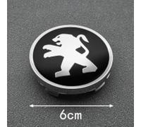 LXBSXY 4 Piezas Tapas Llantas para Coche para Peugeot 206CC 207CC 3008 307CC 307SW 60mm, Embellecedor para Llantas Tapacubo Cubierta Centro de Rueda de Plástico ABS Accesorios de Coche