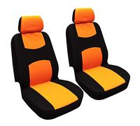 LXBSXY Fundas Asientos Coche Delanteros de Poliéster para Ford Focus ST-Line ST Line MK4 Station Wagon, Juego de Fundas de Asiento Delantero de Automóvil Accesorios para Asientos de Coche,A Orange