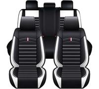 LXBSXY Juego Completo de Fundas Asientos Coche Piel Sintético para Jaguar XJ 2015-2023, Funda Asiento Coche para 5 Plazas Impermeable Fundas Coche Asientos Completo,White-Line