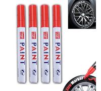 LXCJZY Car Tire Marker Pens,Anti-drying Letter Graffiti Ink Marker,Waterproof Car Tire Paint Pen,Tire Paint Marker Pens for Car Tire Lettering,Quick Drying Non-Fading Permanent Markers (Red)