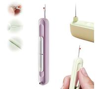 LXCJZY Chiclify Needle Threader, 2-in-1 Needle Threader & Seam Ripper Tool, Quilting Supplies Sewing Kit, Automatic Needle Threaders for Hand Sewing.. (Purple)