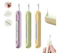 LXCJZY Chiclify Needle Threader, 2-in-1 Needle Threader & Seam Ripper Tool, Quilting Supplies Sewing Kit, Automatic Needle Threaders for Hand Sewing.. (3PCS)