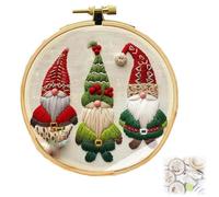 LXCJZY Christmas Embroidery Kit,Christmas Cross Stitch Kits,DIY Embroidery Kit for Christmas Embroidery Kits for Adults Beginners Starter (B)