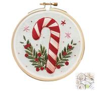 LXCJZY Christmas Embroidery Kit,Christmas Cross Stitch Kits,DIY Embroidery Kit for Christmas Embroidery Kits for Adults Beginners Starter (A)