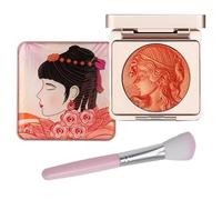 LXCJZY Embossed Smooth Powder Blush Palette For Cheeks, Embossed Girl Blush for Cheeks, Matte Face Powder Blush Palette,Natural Makeup,Radiant Finish (Orange, One Size)
