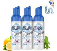 LXCJZY Japanese Drain Foam Cleaner,Foam Drain Cleaner for Bathroom Sink Pipe Dredge Deodorant Foam Cleaner Powerful Sink and Drain Cleaner Foam for Kitchen Drain (3PCS)