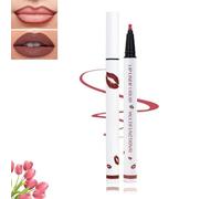 LXCJZY Longwear Liquid Lip Liner, Matte Lip Stain Marker, 2-in-1 Waterproof Lipstick Lip Liner, Waterproof Quick-Drying Long-Lasting Matte Liquid Lipstick (04, 1 Count (Pack of 1))
