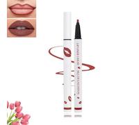 LXCJZY Longwear Liquid Lip Liner, Matte Lip Stain Marker, 2-in-1 Waterproof Lipstick Lip Liner, Waterproof Quick-Drying Long-Lasting Matte Liquid Lipstick (02, 1 Count (Pack of 1))
