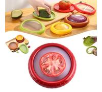 LXCJZY Silicone Fruit Storage Box,Reusable Fruit Vegetable Containers,Container Fruits and Veggie Storage Containers for Refrigerator Vegetables and Fruits (Red)