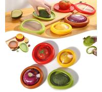 LXCJZY Silicone Fruit Storage Box,Reusable Fruit Vegetable Containers,Container Fruits and Veggie Storage Containers for Refrigerator Vegetables and Fruits (Yellow+Red+Brown+Green)