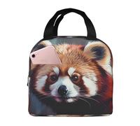 LXCNQFN Bolsa de almuerzo para mujeres y hombres, Little Raccoon in The Forest, lonchera aislada, bolsas de almuerzo a prueba de fugas para el trabajo, picnic