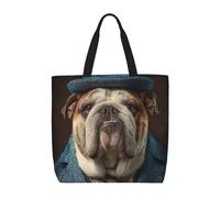 LXCNQFN Bolsa de mano para mujer, labrador retriever, perros, bolsa de comestibles, plegable, cruzada, reutilizable, bolsas de hombro para compras, Divertido bulldog inglés, Talla única