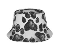 LXCNQFN Sombrero de pescador con perro bulldog francés, lindos sombreros de sol para hombres y mujeres, sombrero de pesca, gorra de pesca de ala ancha para senderismo, Corazón con estampado de huellas