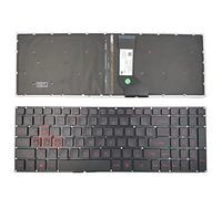 LXDDP Teclado retroiluminado rojo de repuesto para portátil Acer Nitro 5 AN515-41 AN515-42 AN515 AN515-51 AN515-52 AN515-53 N16C7 N17c1 AN515-51-705, negro