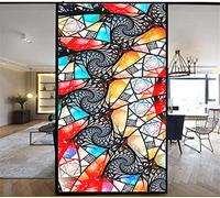 LXDWEI Película de privacidad para ventanas, estilo iglesia, 95 vidrieras, sin pegamento, adherencia estática, calcomanías decorativas para ventanas, 15.7 x 47.2 pulgadas (ancho x largo), patrón 14
