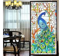 LXDWEI Película de privacidad para ventanas estilo iglesia europea, vidrieras sin pegamento, adhesivos estáticos, decorativos esmerilados para ventanas de 19.7 x 47.2 pulgadas