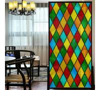 LXDWEI Película para ventanas de privacidad estilo europeo de iglesia tipo vidriera sin pegamento adhesiva autoestática pegatinas decorativas para ventanas 50x100cm(19.7""x39.4"")(A x L)