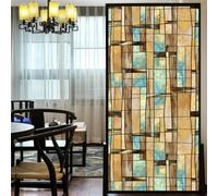 LXDWEI Privacy Windows Film European Style Stained Glass Window Stickers Static Cling Decorative Frosted Window Films 23"" x63(59x160cm)