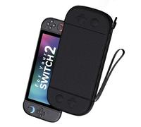 LXFEIFANTECH Slim Carrying Case Compatible with Nintendo Switch 2 2025, Hard Shell Travel Case with 12 Game Card Slots & Screen Protector Mat , Portable Hard Shell Storage Bag, Black