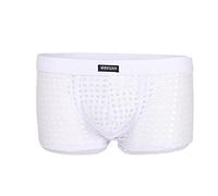 LXGKEKSKG Calzoncillos bóxer de Malla Transpirable Ropa Interior íntima para Hombre (White, XXL)