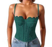 LXGKEKSKG Camisola Bralette Femenina con Encaje diseño cómodo y para Uso Cotidiano combina Perfectamente con Vaqueros o Camisetas Apta Toda Temporada (Green, M)
